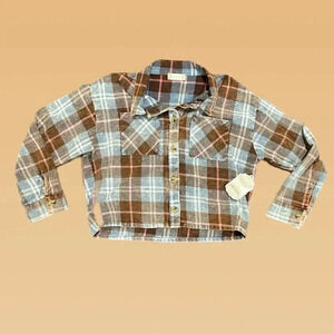 Altered State Cropped Flannel, NWT, Size Small